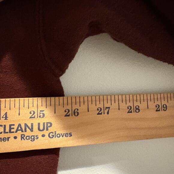 Champion Harvard Hoodie Mens XL Maroon Pullover 1636 Logo Embroidered Sweatshirt - Picture 8 of 12